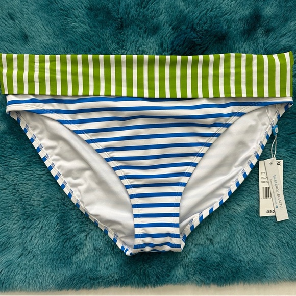 BLEU ROD BEATTIE Banded Fold Over Hipster Bikini Bottom Size 12 - Picture 4 of 13